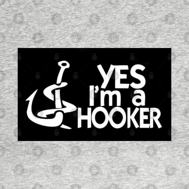 Yes I'm A Hooker - Funny Fishing by  The best hard hat stickers 